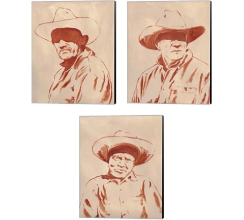 Man of the West 3 Piece Canvas Print Set by Jacob Green