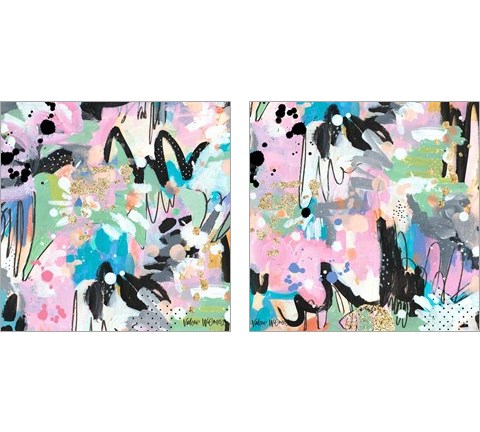 Abstract Polka Dot 2 Piece Art Print Set by Valerie Wieners