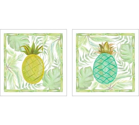 Tropical Pineapple 2 Piece Art Print Set by Ani Del Sol
