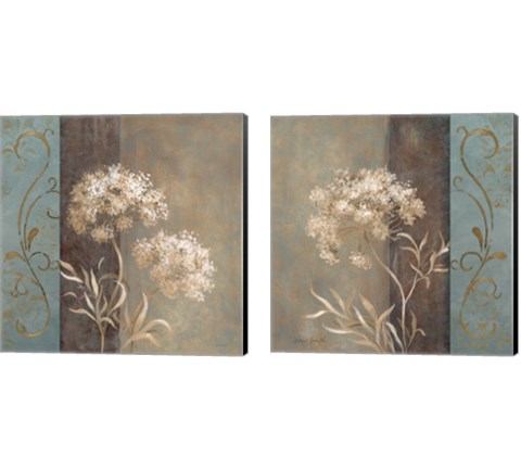 Delicate Beauty in Blue 2 Piece Canvas Print Set by Lanie Loreth
