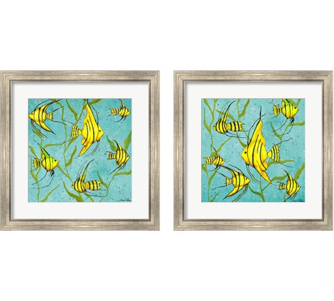 School Of Fish 2 Piece Framed Art Print Set by Gina Ritter