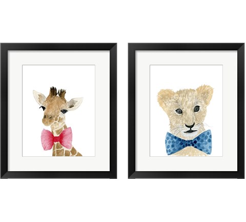 Animal with Bow Tie 2 Piece Framed Art Print Set by Lucille Price