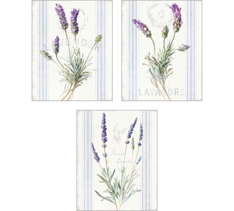 Floursack Lavender 3 Piece Art Print Set by Danhui Nai