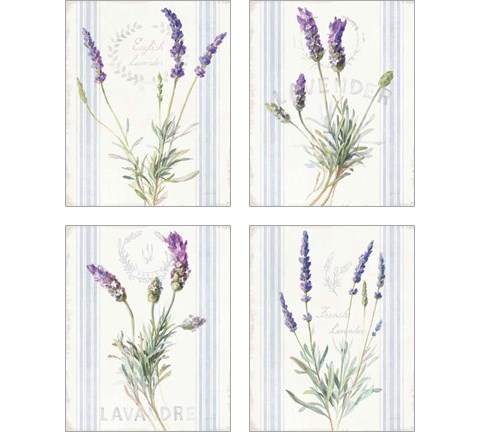 Floursack Lavender 4 Piece Art Print Set by Danhui Nai