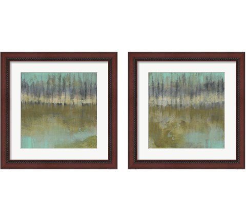Soft Treeline on the Horizon 2 Piece Framed Art Print Set by Jennifer Goldberger