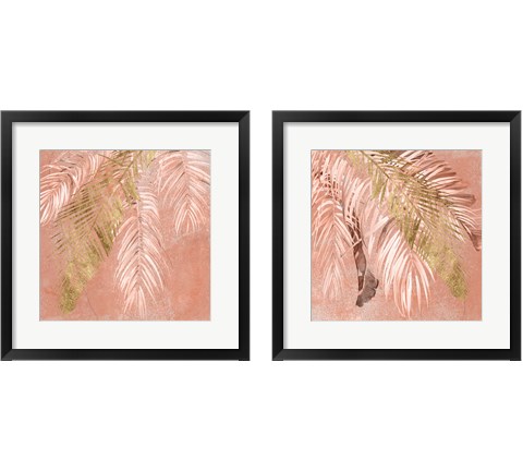 Golden Palms 2 Piece Framed Art Print Set by Jennifer Parker