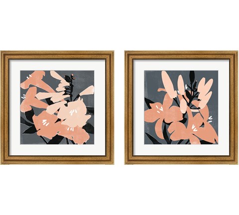 Mod Lilies 2 Piece Framed Art Print Set by Emma Scarvey