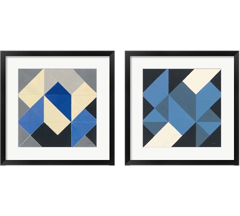 Triangles 2 Piece Framed Art Print Set by Mike Schick