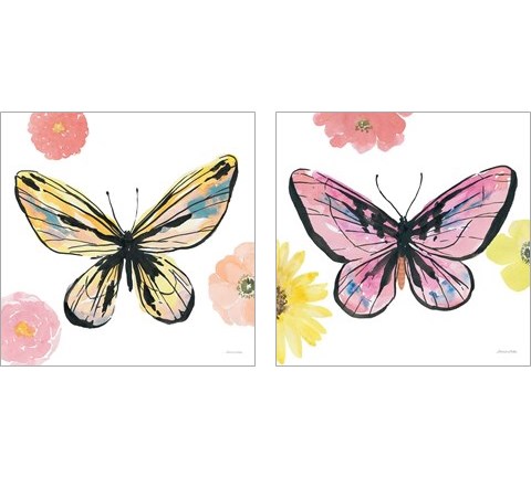Beautiful Butterfly 2 Piece Art Print Set by Sara Zieve Miller