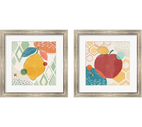 Fruit Frenzy 2 Piece Framed Art Print Set by Veronique Charron