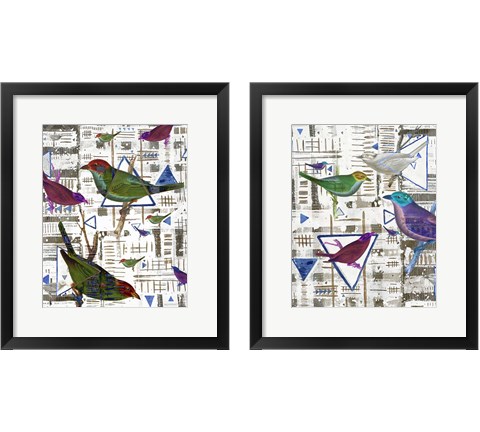 Bird Intersection 2 Piece Framed Art Print Set by Lori Arbel