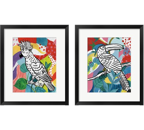 Jungle Birds 2 Piece Framed Art Print Set by Farida Zaman