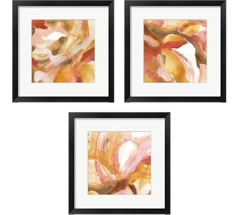 Sunset Marble 3 Piece Framed Art Print Set by June Erica Vess