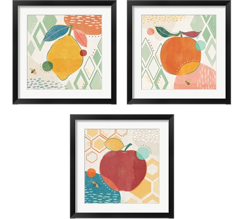 Fruit Frenzy 3 Piece Framed Art Print Set by Veronique Charron