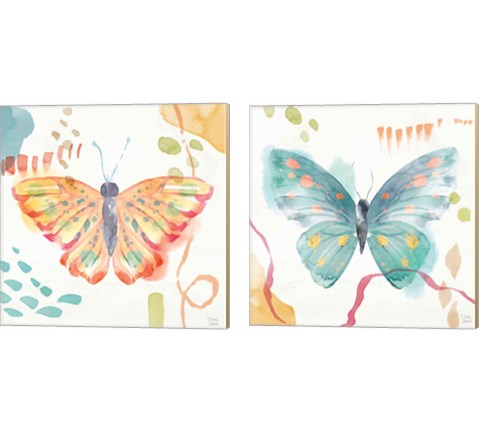 Winged Whisper  2 Piece Canvas Print Set by Dina June