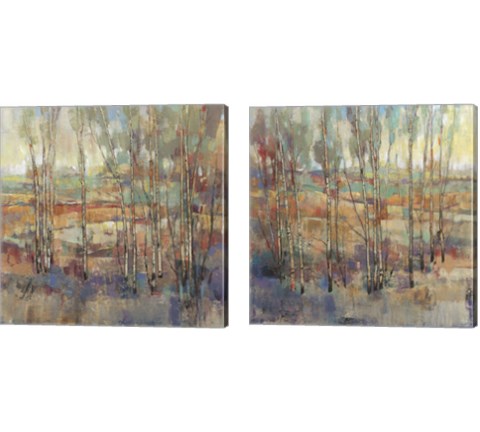 Kaleidoscopic Forest 2 Piece Canvas Print Set by Timothy O'Toole