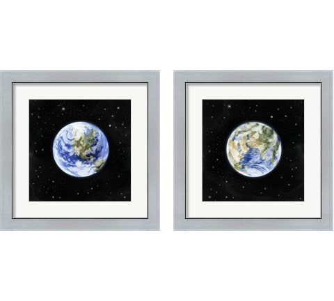 Earth From Afar 2 Piece Framed Art Print Set by Grace Popp