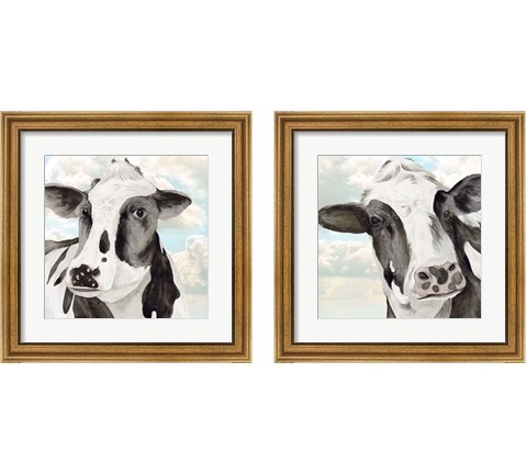 Portrait of a Cow 2 Piece Framed Art Print Set by Melissa Wang