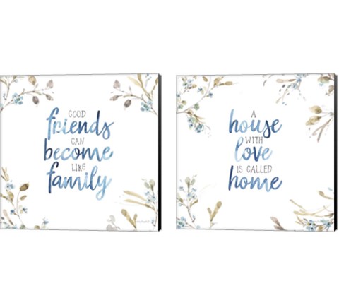 Home & Family 2 Piece Canvas Print Set by Lisa Audit
