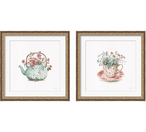 Garden Tea 2 Piece Framed Art Print Set by Lisa Audit