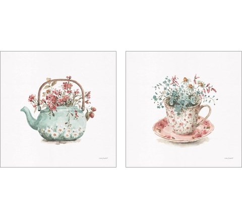 Garden Tea 2 Piece Art Print Set by Lisa Audit