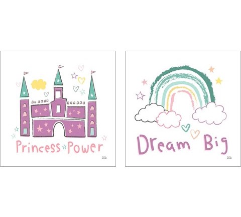 Rainbow Dream 2 Piece Art Print Set by Melissa Averinos