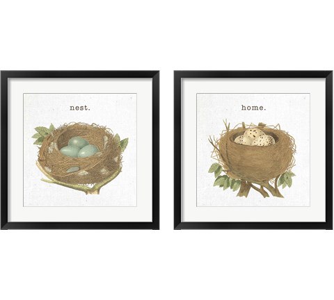 Spring Nest 2 Piece Framed Art Print Set by Moira Hershey