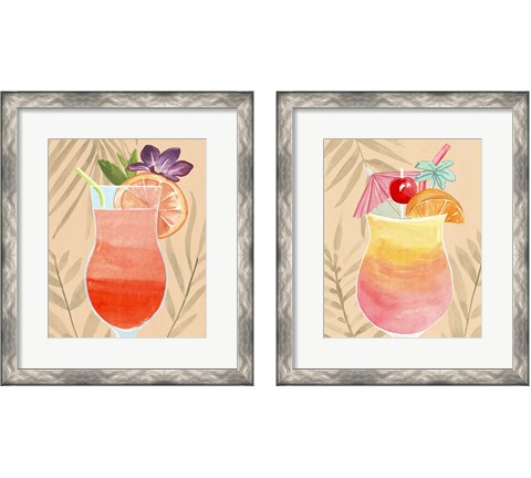 Tropical Cocktail 2 Piece Framed Art Print Set by Annie Warren