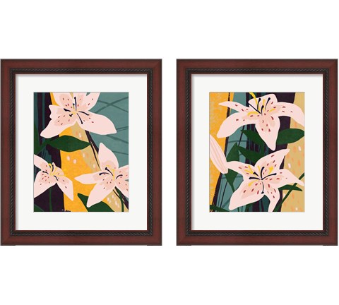 Lily Collage 2 Piece Framed Art Print Set by Annie Warren