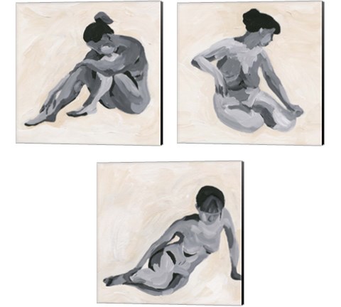 Intimity 3 Piece Canvas Print Set by Melissa Wang