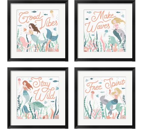 Under the Sea 4 Piece Framed Art Print Set by Laura Marshall