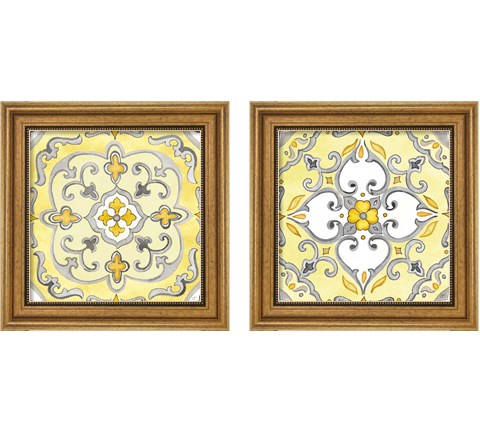 Jewel Medallion 2 Piece Framed Art Print Set by Cynthia Coulter