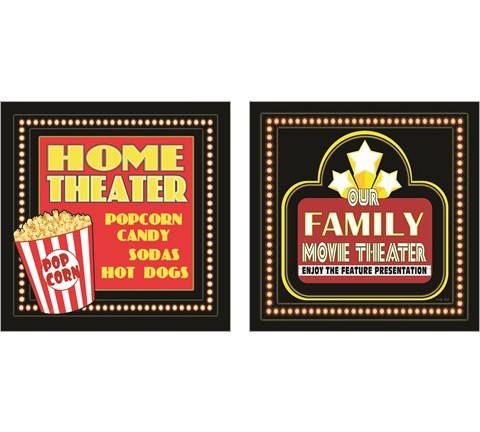 Movie Theater 2 Piece Art Print Set by Cindy Jacobs