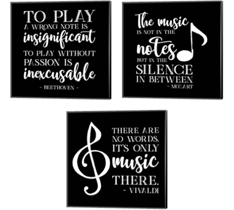 Moved by Music 3 Piece Canvas Print Set by Tara Reed