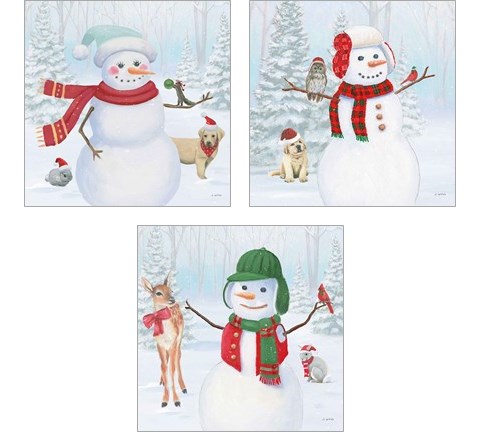 Dressed for Christmas 3 Piece Art Print Set by James Wiens