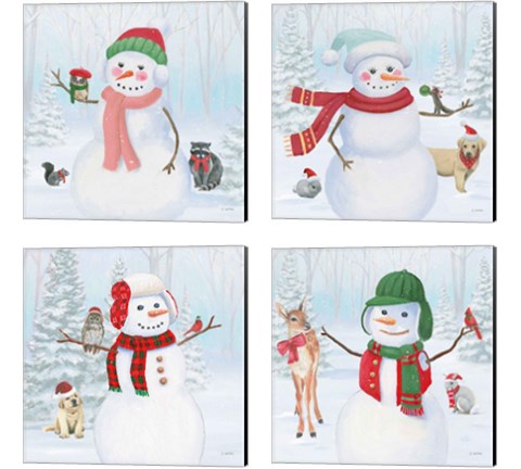 Dressed for Christmas 4 Piece Canvas Print Set by James Wiens