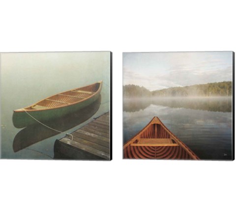 Calm Waters Canoe 2 Piece Canvas Print Set by Jess Aiken