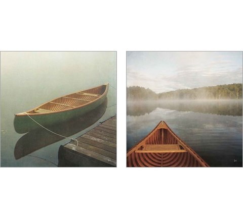 Calm Waters Canoe 2 Piece Art Print Set by Jess Aiken