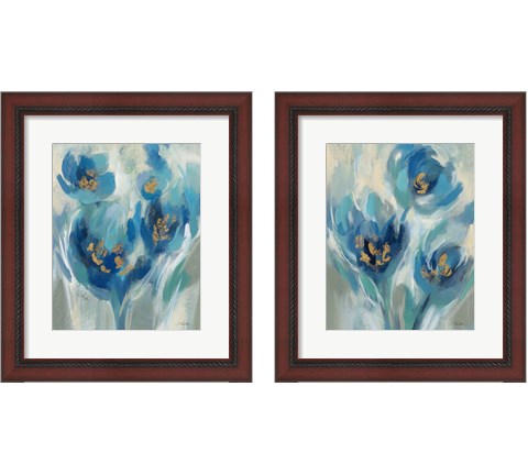 Blue Fairy Tale Floral 2 Piece Framed Art Print Set by Silvia Vassileva