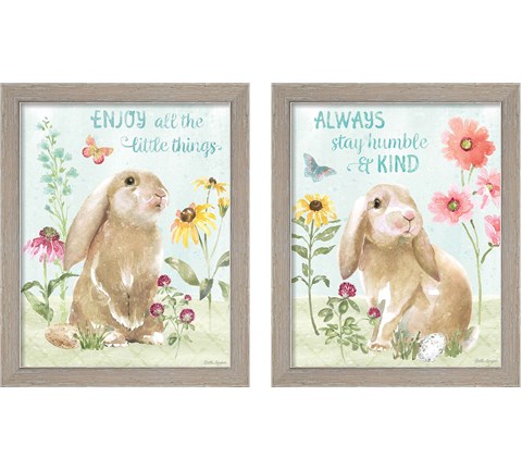 Sweet Bunnies 2 Piece Framed Art Print Set by Beth Grove