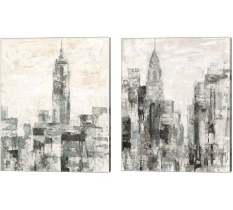 Manhattan Neutral 2 Piece Canvas Print Set by Silvia Vassileva