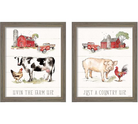 Country Life 2 Piece Framed Art Print Set by Anne Tavoletti