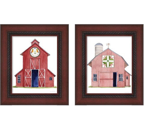 Life on the Farm Barn Element 2 Piece Framed Art Print Set by Kathleen Parr McKenna