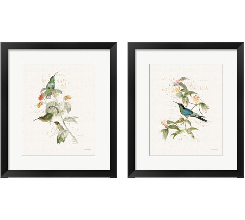Colorful Hummingbirds 2 Piece Framed Art Print Set by Katie Pertiet