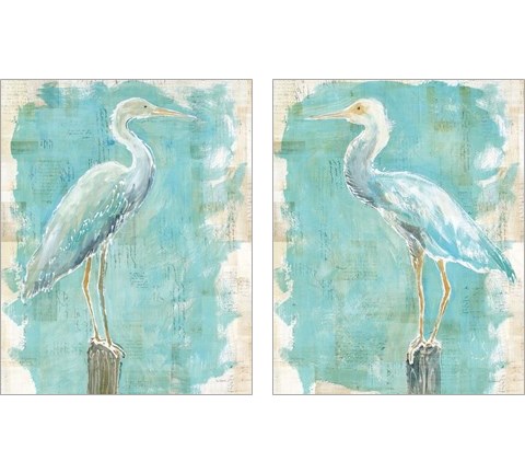 Coastal Egret 2 Piece Art Print Set by Sue Schlabach