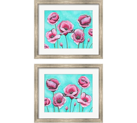 Pink Poppies 2 Piece Framed Art Print Set by Elizabeth Tyndall