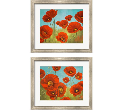 Field of Poppies 2 Piece Framed Art Print Set by Vivien Rhyan