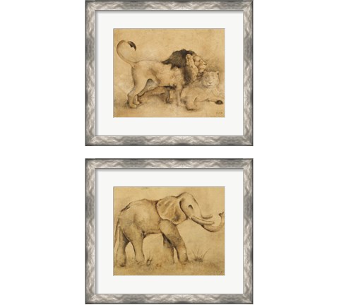Global Safari Animal 2 Piece Framed Art Print Set by Cheri Blum