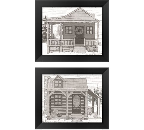Fall Cabin 2 Piece Framed Art Print Set by Beth Grove