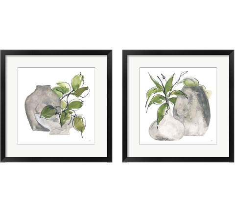 Two Vases 2 Piece Framed Art Print Set by Chris Paschke